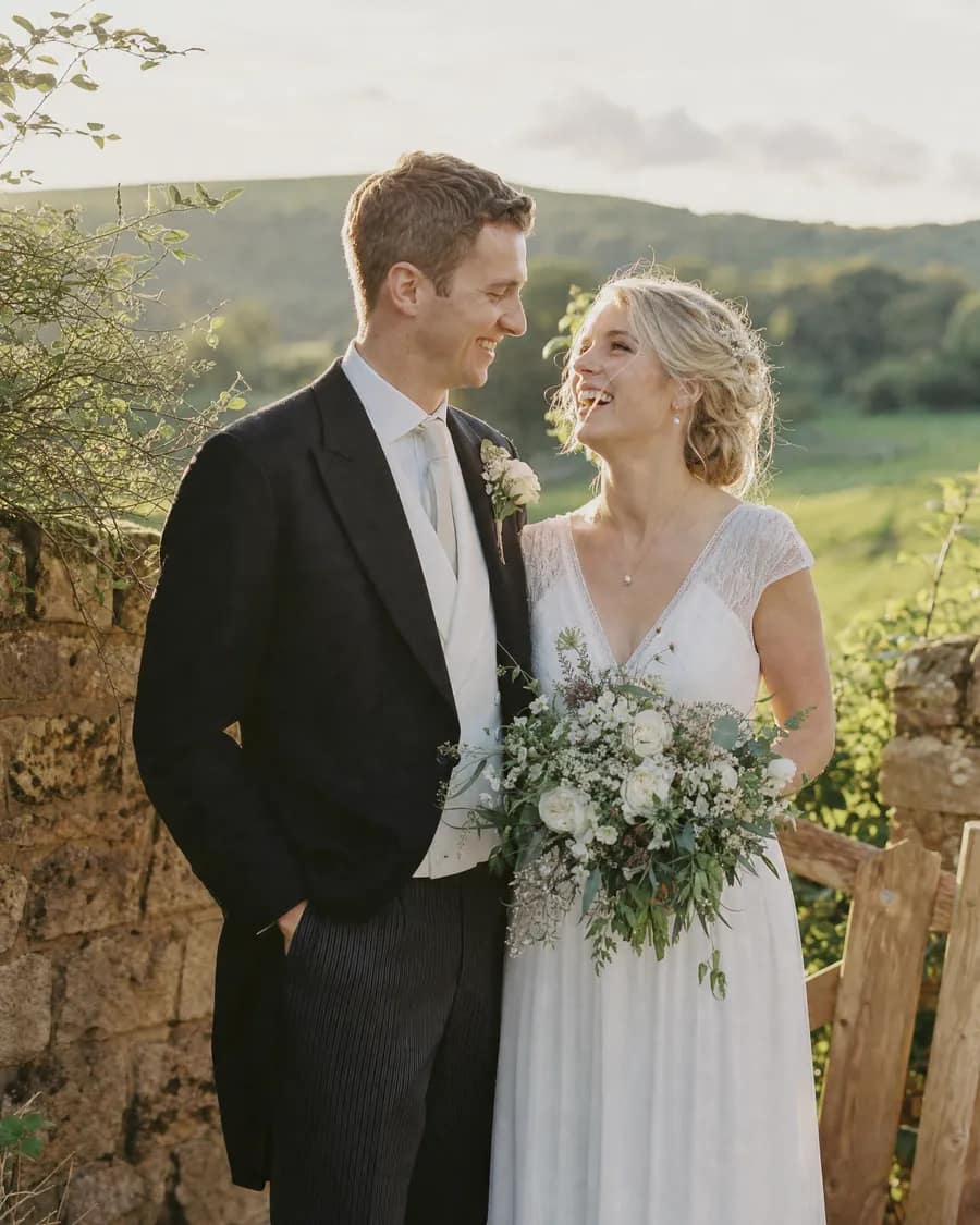 Intimate wedding couple portrait outdoors near Cambridge by Immortal Photography